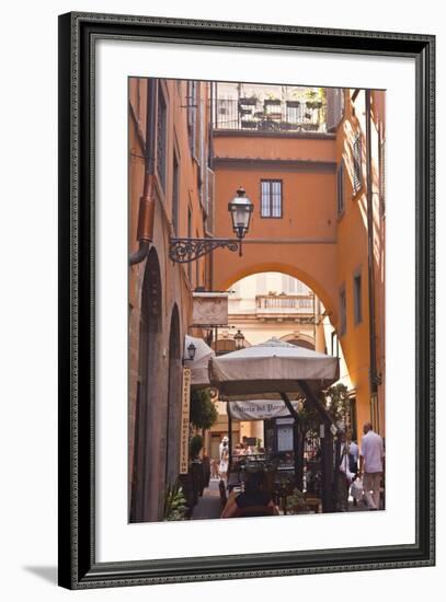 A Narrow Backstreet in the Heart of Florence, Tuscany, Italy, Europe-Julian Elliott-Framed Photographic Print