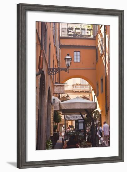 A Narrow Backstreet in the Heart of Florence, Tuscany, Italy, Europe-Julian Elliott-Framed Photographic Print