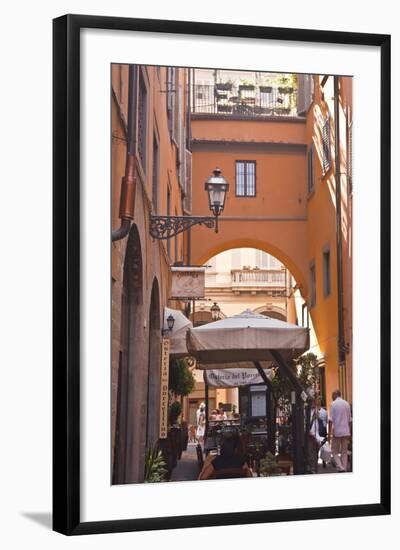 A Narrow Backstreet in the Heart of Florence, Tuscany, Italy, Europe-Julian Elliott-Framed Photographic Print