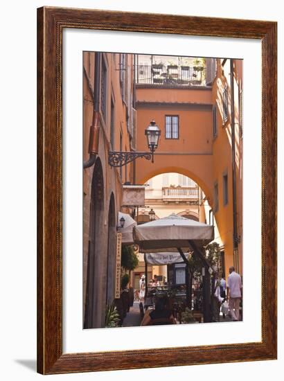 A Narrow Backstreet in the Heart of Florence, Tuscany, Italy, Europe-Julian Elliott-Framed Photographic Print