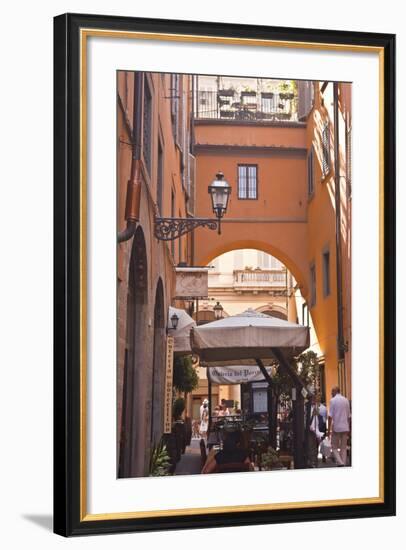 A Narrow Backstreet in the Heart of Florence, Tuscany, Italy, Europe-Julian Elliott-Framed Photographic Print
