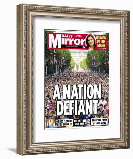 A Nation Defiant. 500,000 Flock in Face of Bombers-null-Framed Photographic Print