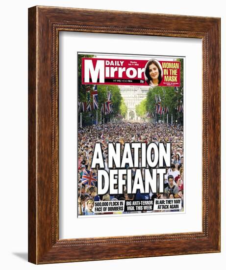 A Nation Defiant. 500,000 Flock in Face of Bombers-null-Framed Photographic Print