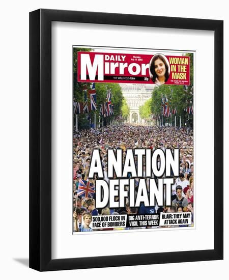 A Nation Defiant. 500,000 Flock in Face of Bombers-null-Framed Photographic Print