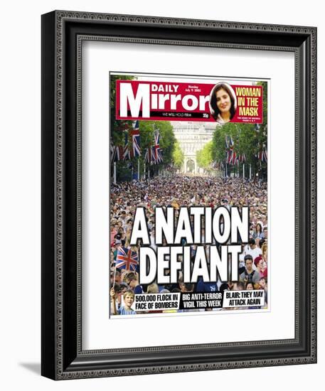 A Nation Defiant. 500,000 Flock in Face of Bombers-null-Framed Photographic Print