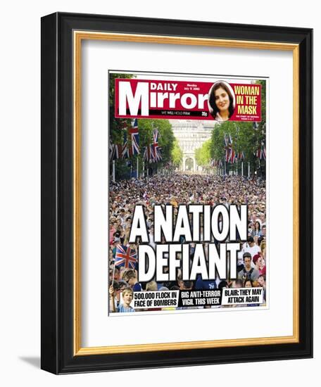 A Nation Defiant. 500,000 Flock in Face of Bombers-null-Framed Photographic Print