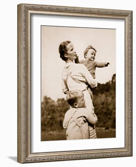 A National Socialist Ideal; a Happy Mother-German photographer-Framed Giclee Print