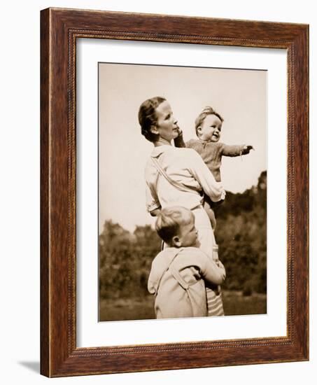 A National Socialist Ideal; a Happy Mother-German photographer-Framed Giclee Print