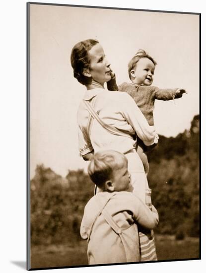 A National Socialist Ideal; a Happy Mother-German photographer-Mounted Giclee Print