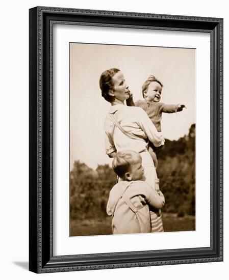 A National Socialist Ideal; a Happy Mother-German photographer-Framed Giclee Print