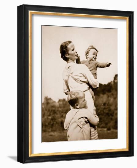 A National Socialist Ideal; a Happy Mother-German photographer-Framed Giclee Print