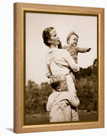 A National Socialist Ideal; a Happy Mother-German photographer-Framed Premier Image Canvas