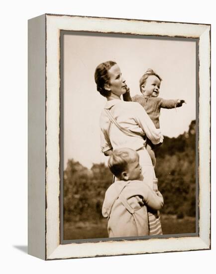 A National Socialist Ideal; a Happy Mother-German photographer-Framed Premier Image Canvas