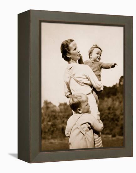 A National Socialist Ideal; a Happy Mother-German photographer-Framed Premier Image Canvas