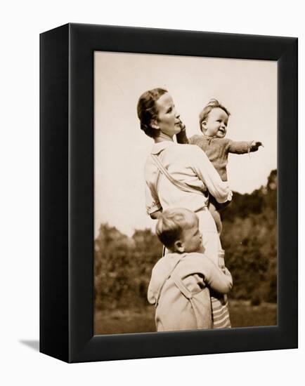 A National Socialist Ideal; a Happy Mother-German photographer-Framed Premier Image Canvas