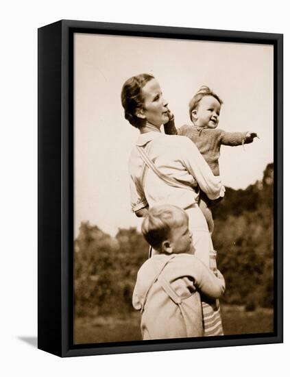 A National Socialist Ideal; a Happy Mother-German photographer-Framed Premier Image Canvas