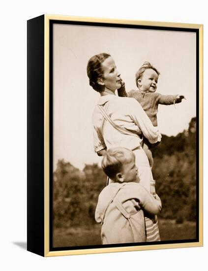 A National Socialist Ideal; a Happy Mother-German photographer-Framed Premier Image Canvas