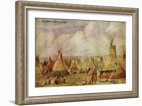 A Native American Camp-Charles Marion Russell-Framed Giclee Print