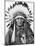 A Native American Chief Wearing His Headdress-null-Mounted Giclee Print