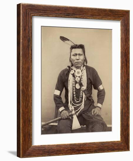 A Native American Indian, C.1880-90-Roland Napoleon Bonaparte-Framed Photographic Print