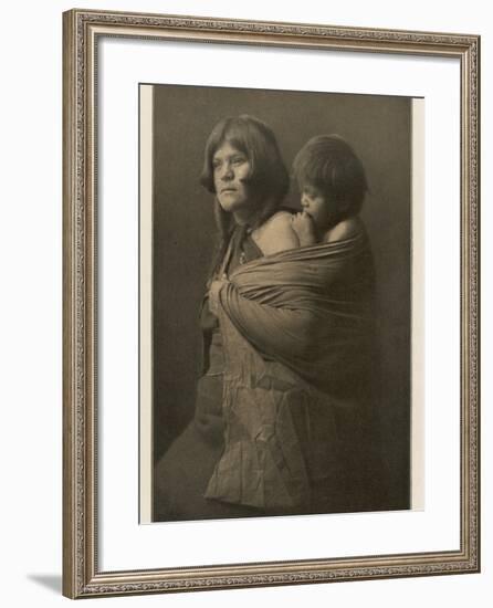 A Native American Mother and Child of the Hopi People-null-Framed Photographic Print