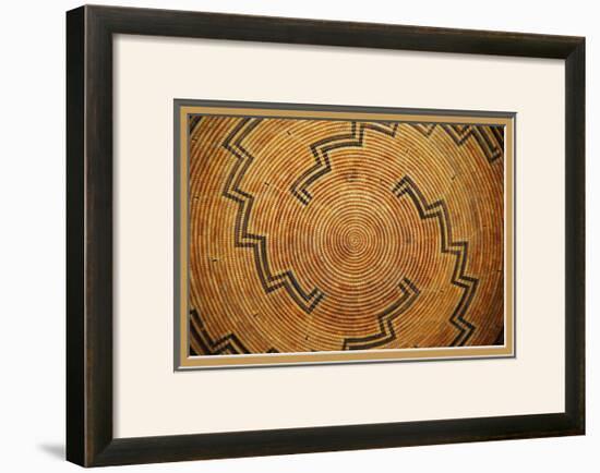 A Native American Woven Basket Pattern-Space-Heater-Framed Art Print