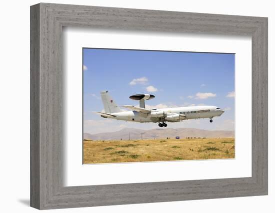 A Nato Awacs E-3A Sentry Landing in Konya, Turkey-Stocktrek Images-Framed Photographic Print