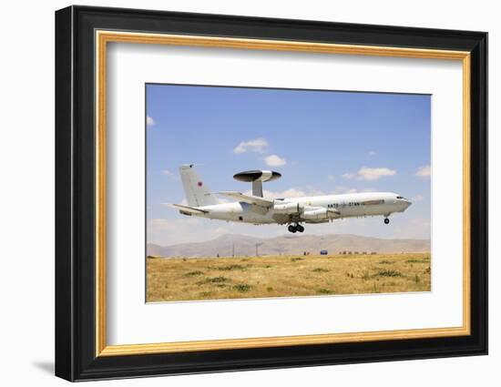 A Nato Awacs E-3A Sentry Landing in Konya, Turkey-Stocktrek Images-Framed Photographic Print