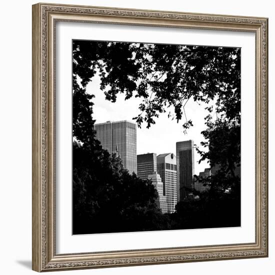 A Natural Heart Formed by Trees Overlooking the Buildings Central Park, Manhattan, New York-Philippe Hugonnard-Framed Photographic Print