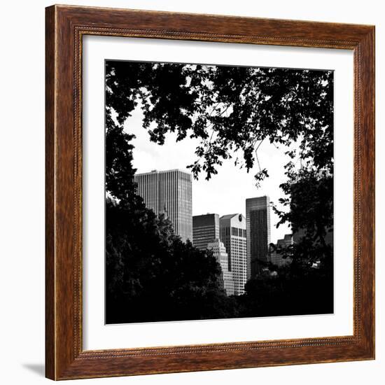 A Natural Heart Formed by Trees Overlooking the Buildings Central Park, Manhattan, New York-Philippe Hugonnard-Framed Photographic Print