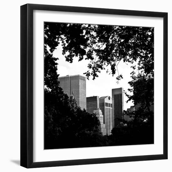 A Natural Heart Formed by Trees Overlooking the Buildings Central Park, Manhattan, New York-Philippe Hugonnard-Framed Photographic Print