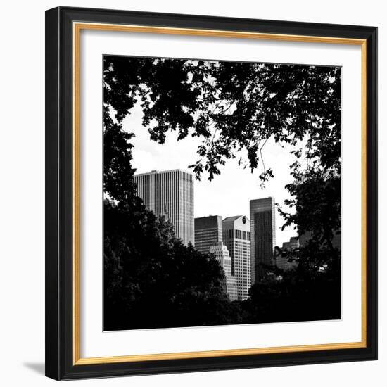 A Natural Heart Formed by Trees Overlooking the Buildings Central Park, Manhattan, New York-Philippe Hugonnard-Framed Photographic Print