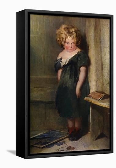 A Naughty Child, 19th Century-Edwin Henry Landseer-Framed Premier Image Canvas