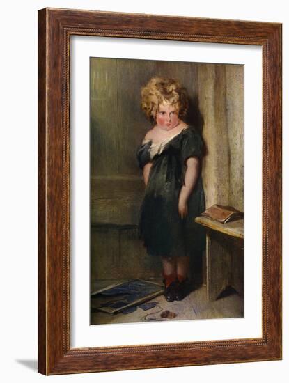 A Naughty Child, 19th Century-Edwin Henry Landseer-Framed Giclee Print