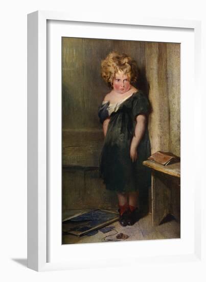 A Naughty Child, 19th Century-Edwin Henry Landseer-Framed Giclee Print