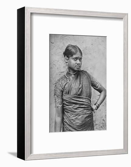 A nautch girl, Madras Presidency, 1902-Unknown-Framed Photographic Print