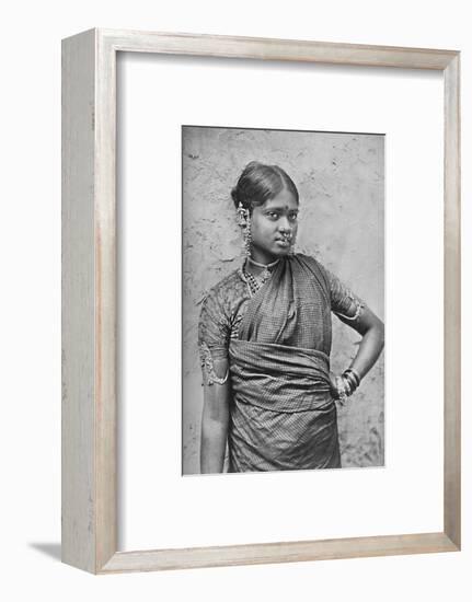 A nautch girl, Madras Presidency, 1902-Unknown-Framed Photographic Print