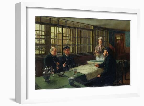 A Nautical Argument, 1877-Charles Napier Hemy-Framed Giclee Print