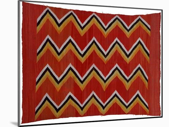 A Navajo Transitional Wedgeweave Blanket-null-Mounted Giclee Print