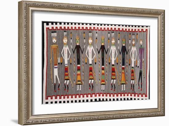 A Navajo Yei Rug-null-Framed Giclee Print