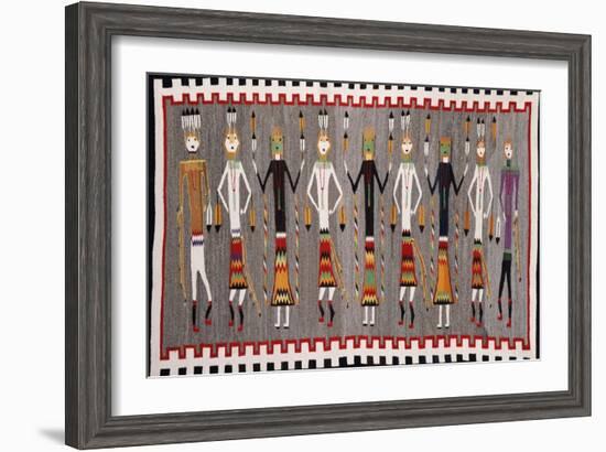 A Navajo Yei Rug-null-Framed Giclee Print