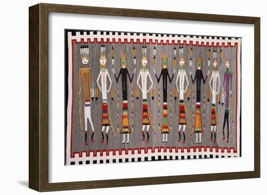 A Navajo Yei Rug-null-Framed Giclee Print