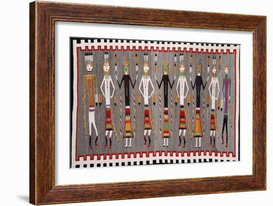 A Navajo Yei Rug-null-Framed Giclee Print