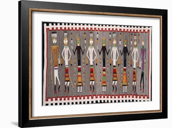 A Navajo Yei Rug-null-Framed Giclee Print