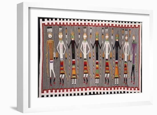 A Navajo Yei Rug-null-Framed Giclee Print