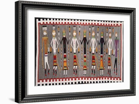 A Navajo Yei Rug-null-Framed Giclee Print
