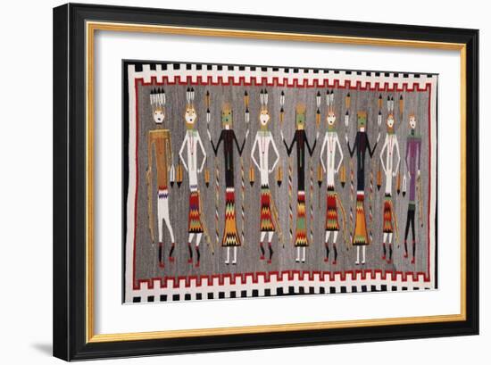 A Navajo Yei Rug-null-Framed Giclee Print