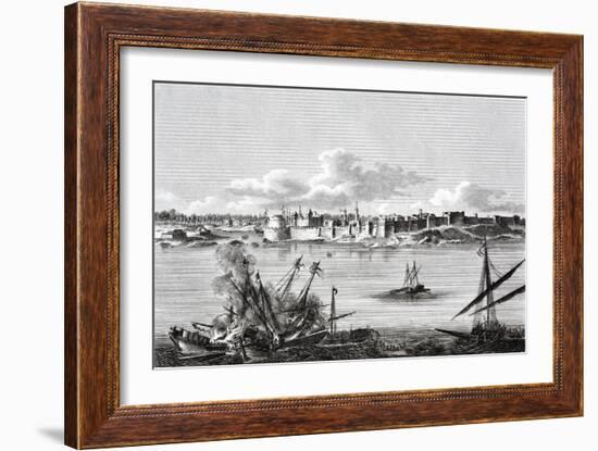 A Naval Battle During the Siege of Tripoli-null-Framed Giclee Print