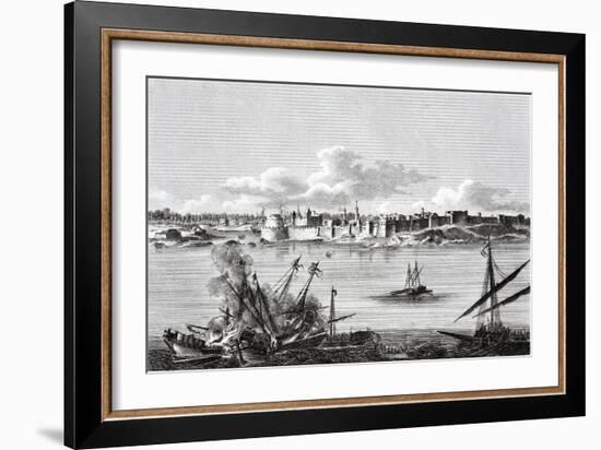 A Naval Battle During the Siege of Tripoli-null-Framed Giclee Print