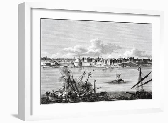 A Naval Battle During the Siege of Tripoli-null-Framed Giclee Print